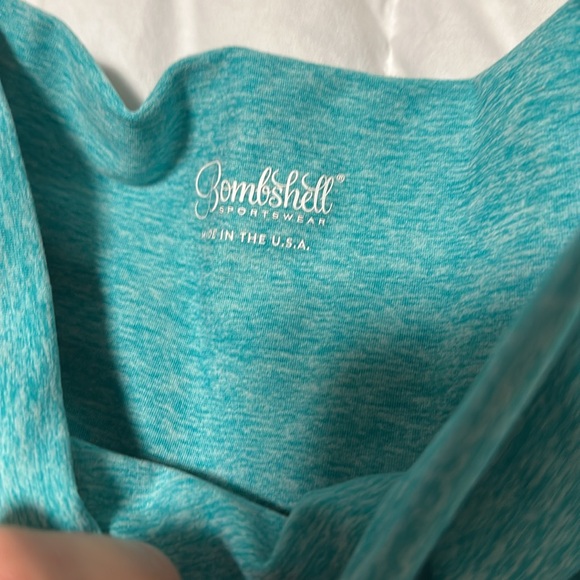 Turquoise crossover leggings - Picture 2 of 2